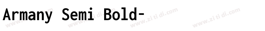 Armany Semi Bold字体转换